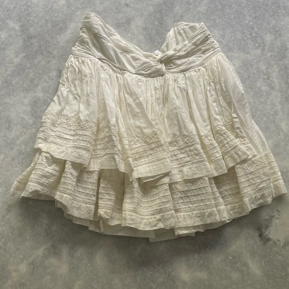Sea NY white lace mini skirt